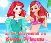 Ariel Mermaid vs Human Princess