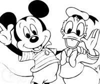 Mickey Mouse and Donald Duck Coloring